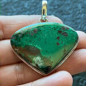 Cuprite in Malachite Pendant Stone Crystal Jewelry